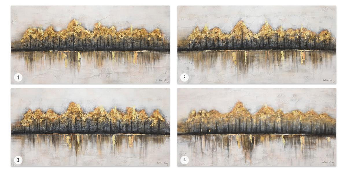 ÖLGEMÄLDE 120/60 cm - Braun, Holz/Textil (120/60cm) - KUNSTLOFT