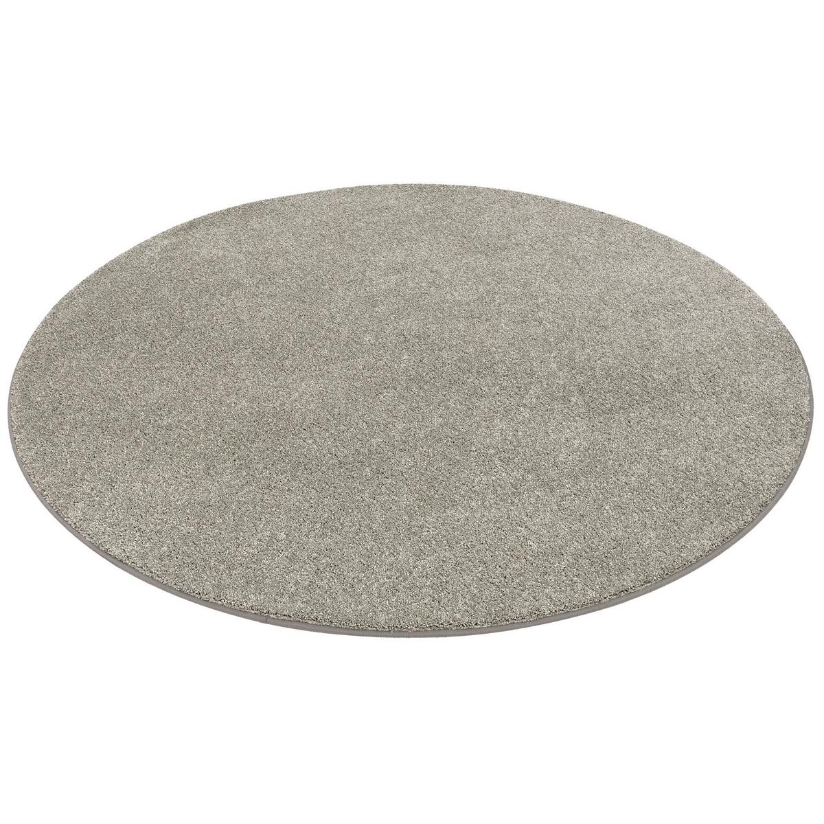 LUXUS VELOURS TEPPICH LAGUNA SOFT RUND - Graphitfarben, Textil (133/133cm) - Snapstyle