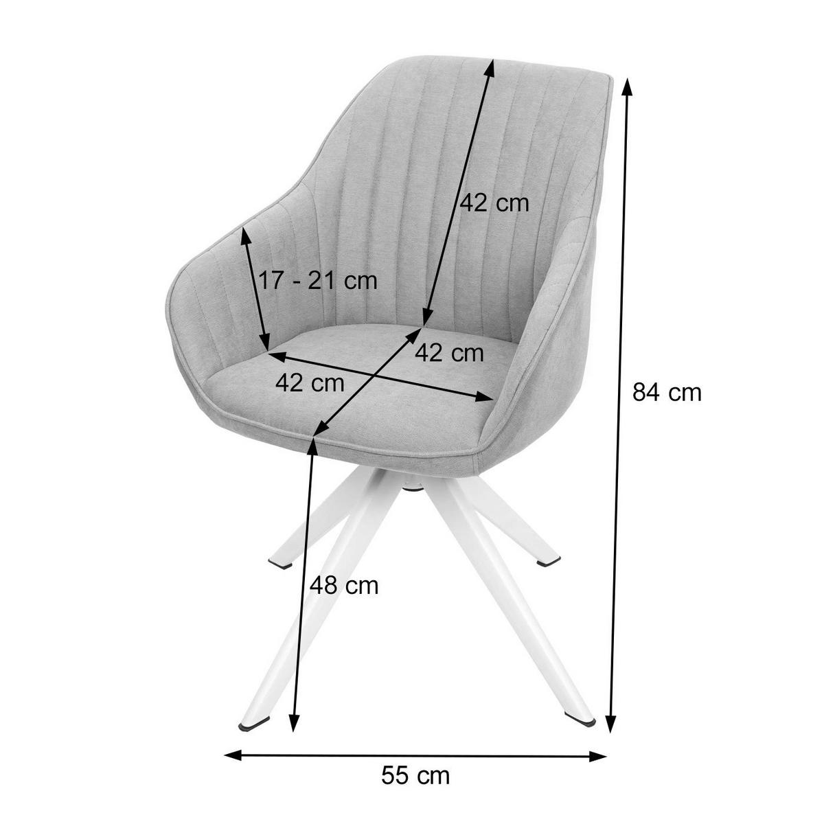 ESSZIMMERSTUHL Anthrazit - Dunkelgrau/Anthrazit, Textil (55/84/60cm) - MCW
