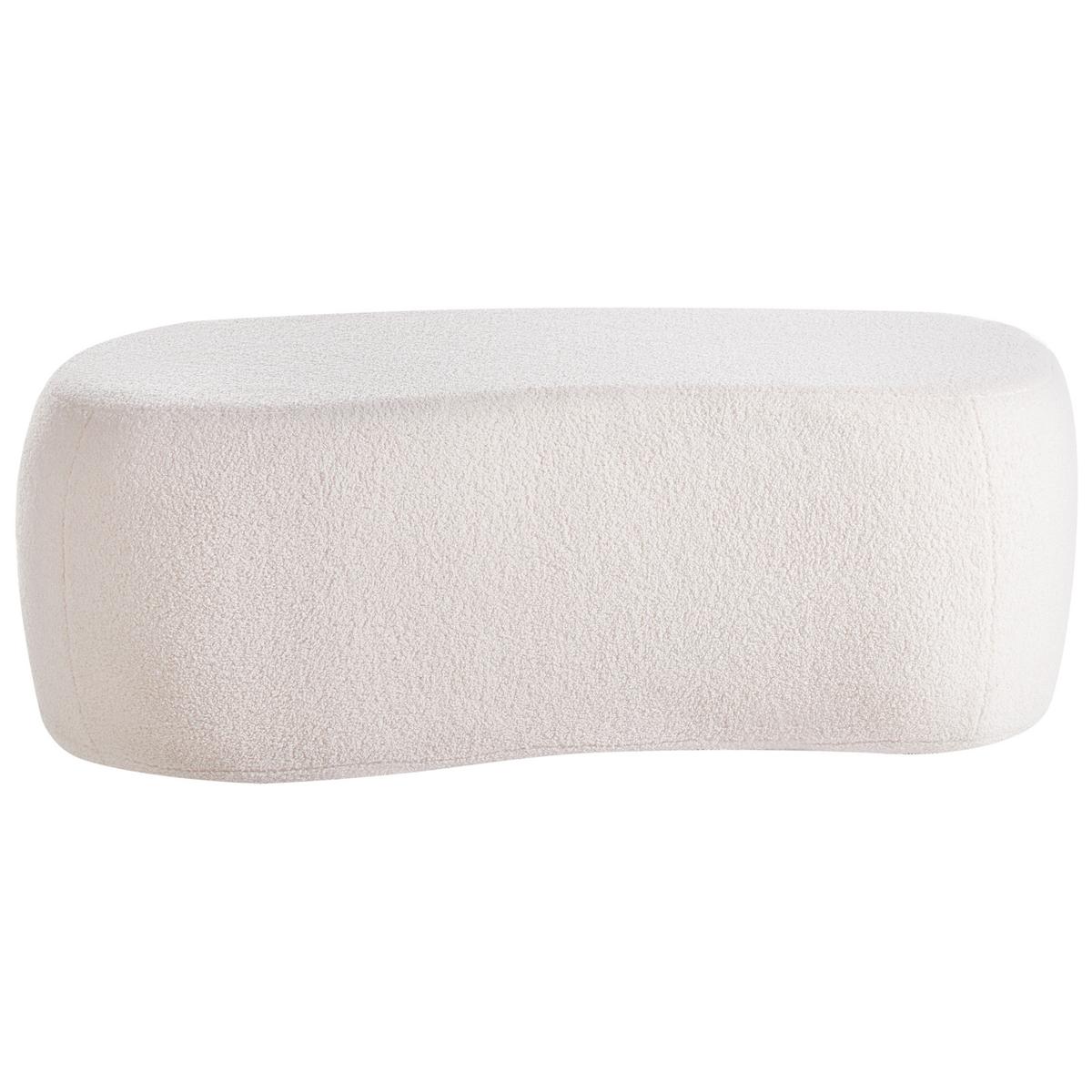 POUF Cremeweiß Bayard - Weiß, Textil (115/43/56cm) - Beliani