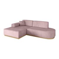ECKSOFA Ottomane Links IREA-L1-v2 - 232x165x80 cm Rosa - Rosa, Holzwerkstoff/Textil (232/165cm) - ALTDECOR