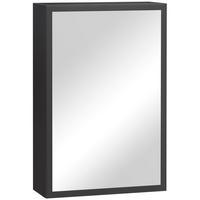 SPIEGELSCHRANK mit 3 Schichten, für Badezimmer, Schlafzimmer, Edelstahl, Schwarz - Schwarz, Glas (40/60/15cm) - Kleankin