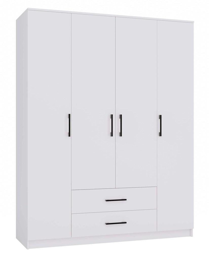 KLEIDERSCHRANK Weiß 160/205/52 - Weiß, Holzwerkstoff (160/205/52cm) - RAUMHIRSCH FURNITURE