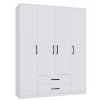 KLEIDERSCHRANK Weiß 160/205/52 - Weiß, Holzwerkstoff (160/205/52cm) - RAUMHIRSCH FURNITURE