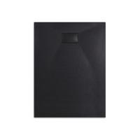DUSCHWANNE mit rutschhemmender Oberfläche Schwarz 120/90 cm - Schwarz, Kunststoff (120/2.6/90cm) - EMKE