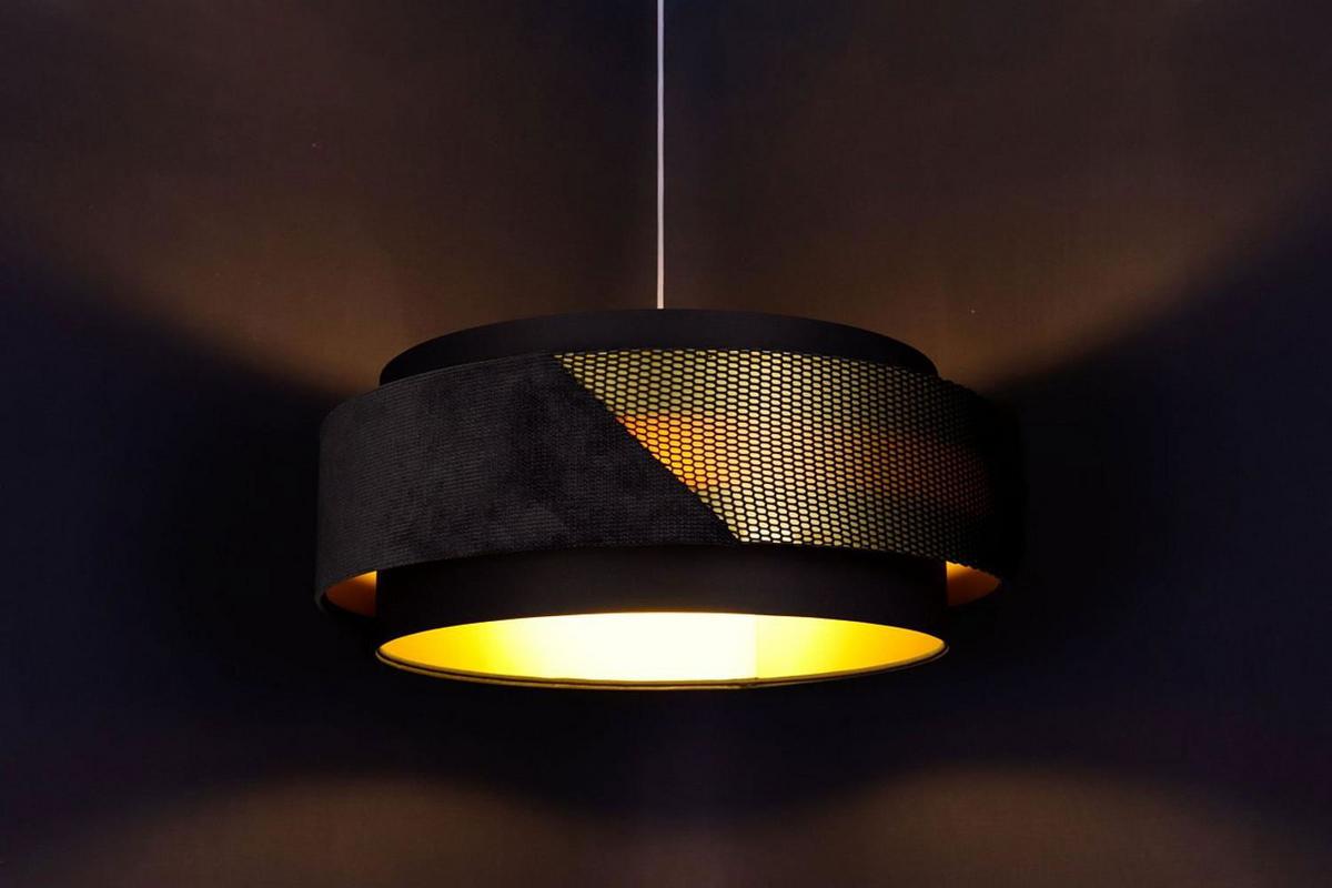 HÄNGELEUCHTE Gold 60/25 cm - Schwarz, Kunststoff (60/1.9/25cm) - ONZENO
