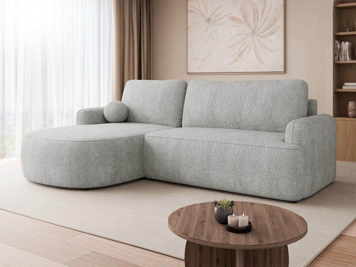 ECKSOFA Loridu, Seite: Links - Hellgrau/Schwarz, Holz/Kunststoff (250/174cm) - MIRJAN24