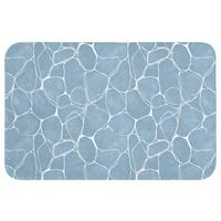 WC-VORLEGER Organisch - Muster - Blau Toilettenvorleger 60x40 cm - Hellblau, Textil (60/1cm) - OnlyWow