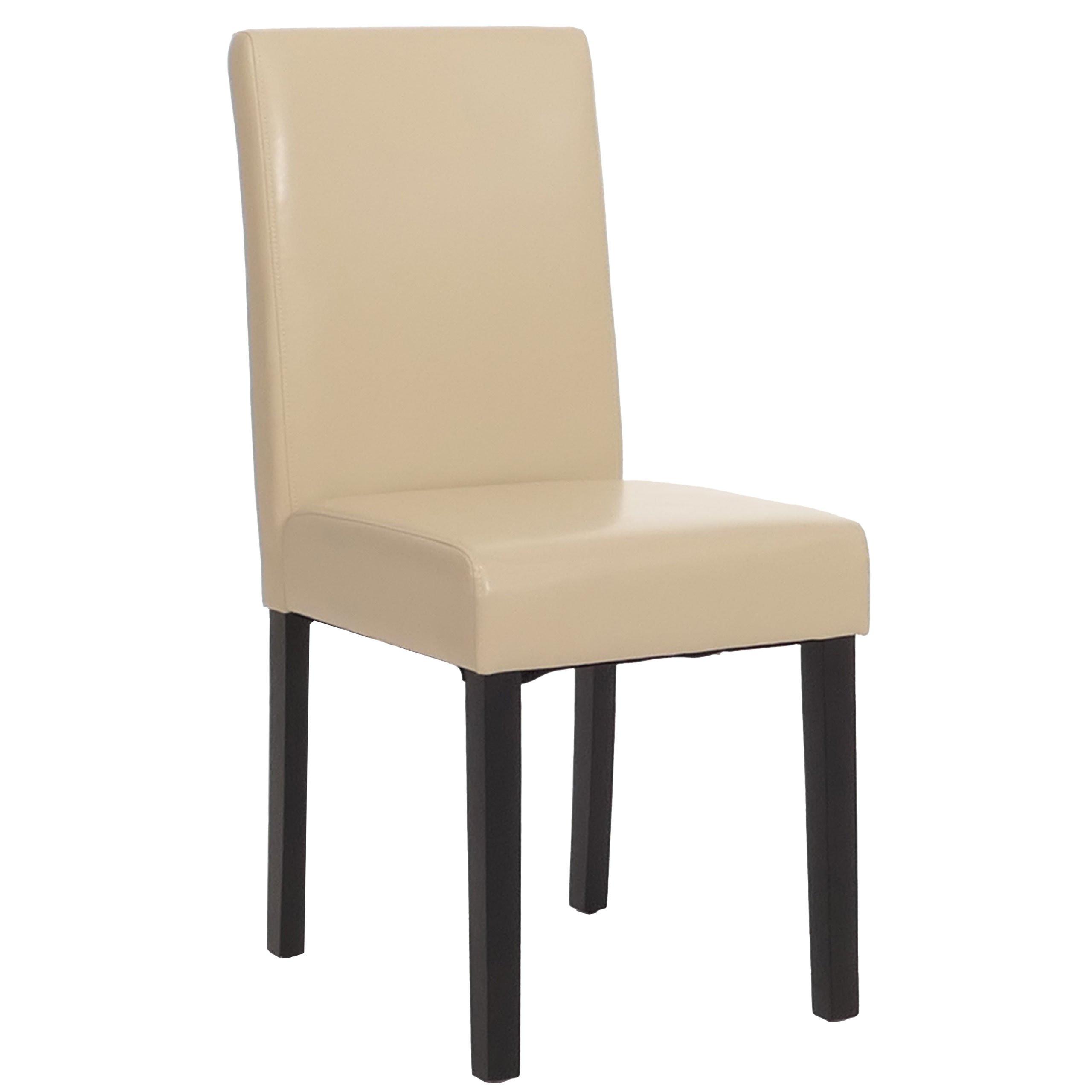 ESSZIMMERSTUHL Beige, Schwarz - Beige/Creme, Leder (43/90/56cm) - MCW
