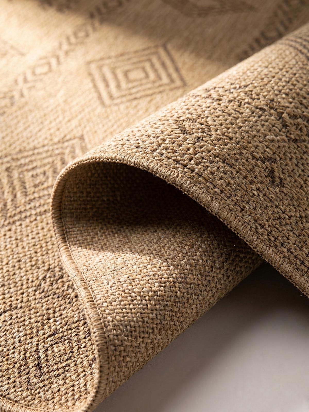 TEPPICH Outdoor KASBERG in Schwarz, im Vintage-Stil, 80 x 150 cm - Beige, Textil (80/150cm) - KADIMA DESIGN