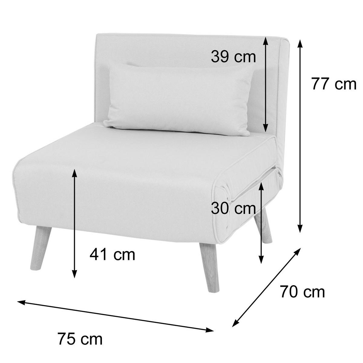 SCHLAFSESSEL Anthrazit - Anthrazit, Textil (75/77/70cm) - MCW
