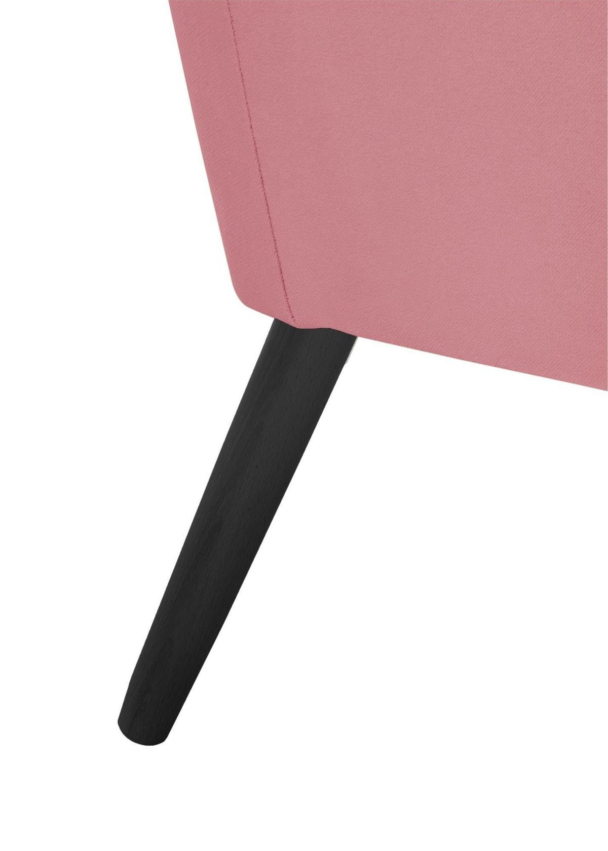 SESSEL Kachka Bezug Samtvelour Buche schwarz / rosé - Buche Kolonial/Rosa, Kunststoff (71/81/67cm) - 58aufmkessel