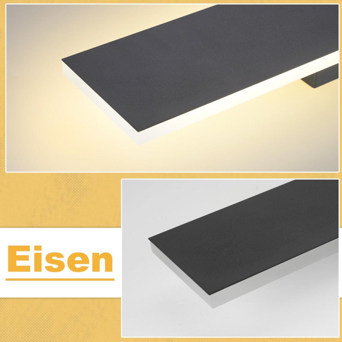 LED WANDLEUCHTE Christine - Schwarz, Metall (8/4/100cm) - Nettlife