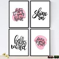 POSTER Set mit 4 glücklich und bunt ‚Magic‘ A3 Rahmenlos - Klar, Papier (29.7/3cm) - Nacnic