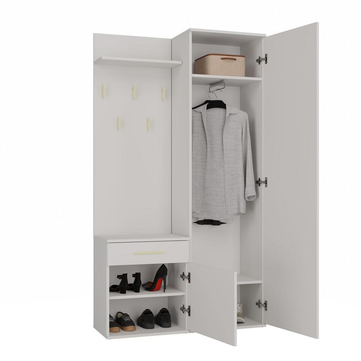 GARDEROBE modern mit Spiegel Schrank Duo Kaschmir 100/180/35 - Kaschmir, Holzwerkstoff (100/180/35cm) - RAUMHIRSCH FURNITURE