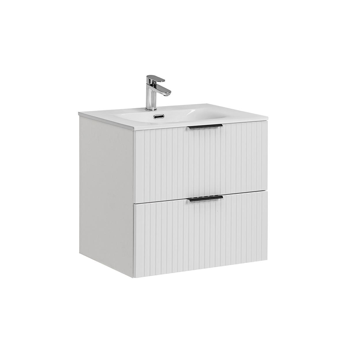 WASCHTISCH 60.2cm Adriel Weiß - Weiß, Holzwerkstoff (60.2/57/46cm) - Petits-meubles