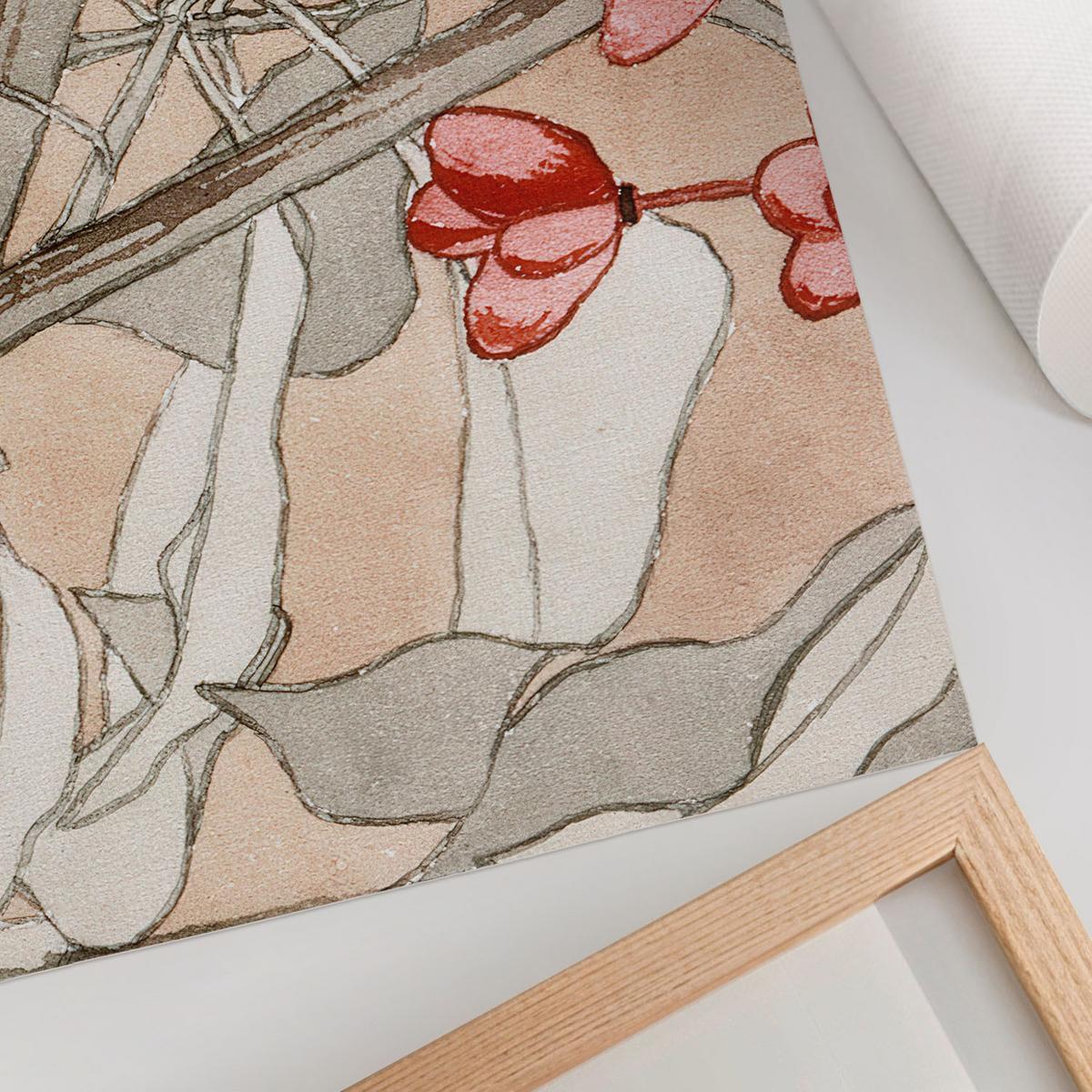 POSTER - 84x59 cm (A1) - Hannah Borger Overbeck - Brennender Busch - Beige, Textil (84/59.4/0.1cm) - TULUP