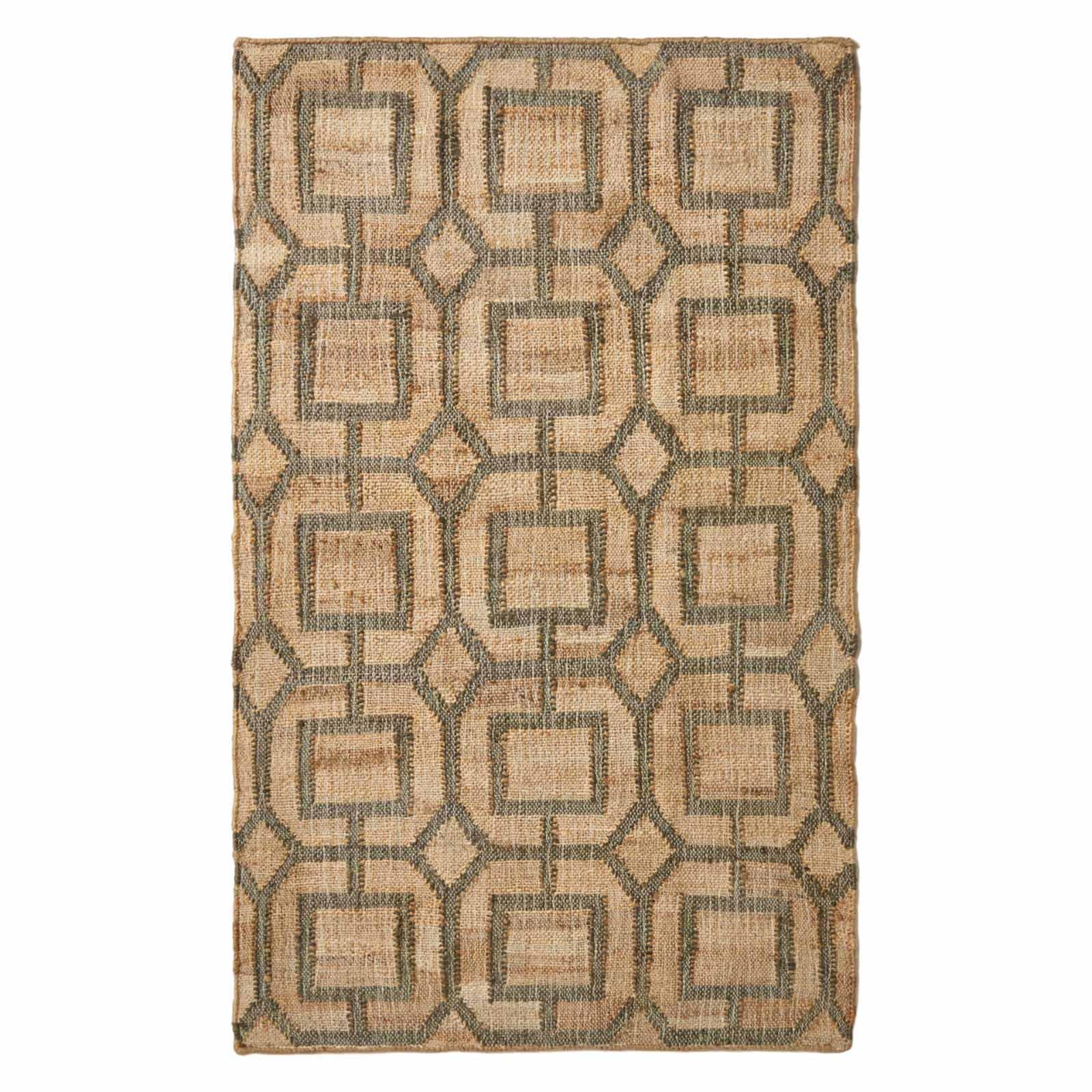 JUTETEPPICH Tiran geometrisch gemustert 160/230 cm - Grau, Naturmaterialien (160/230cm) - Homescapes