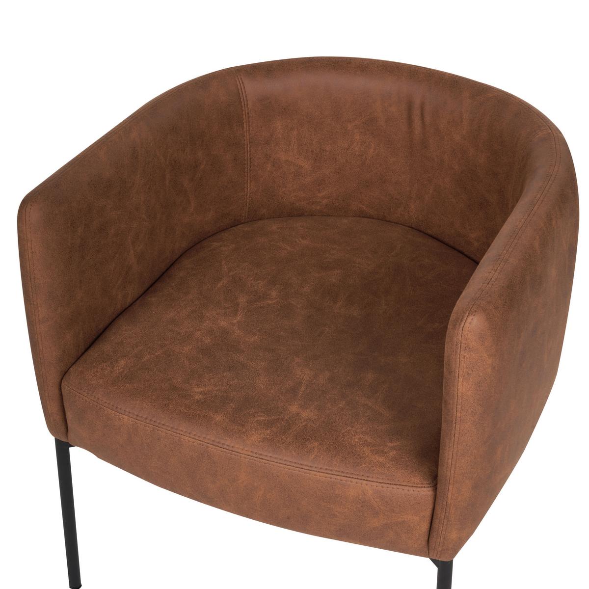 SESSEL Kunstleder Braun Malmos - Braun, Kunststoff (62/68/62cm) - Beliani