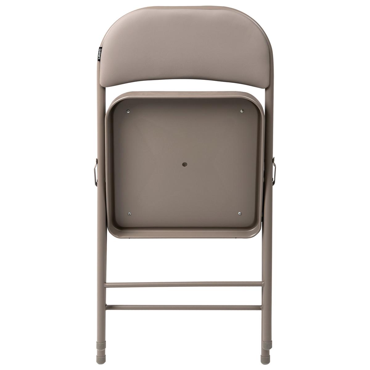 KLAPPSTUHL 4er Set Metall Taupe Shasta - Taupe, Metall (45/77/47cm) - Beliani
