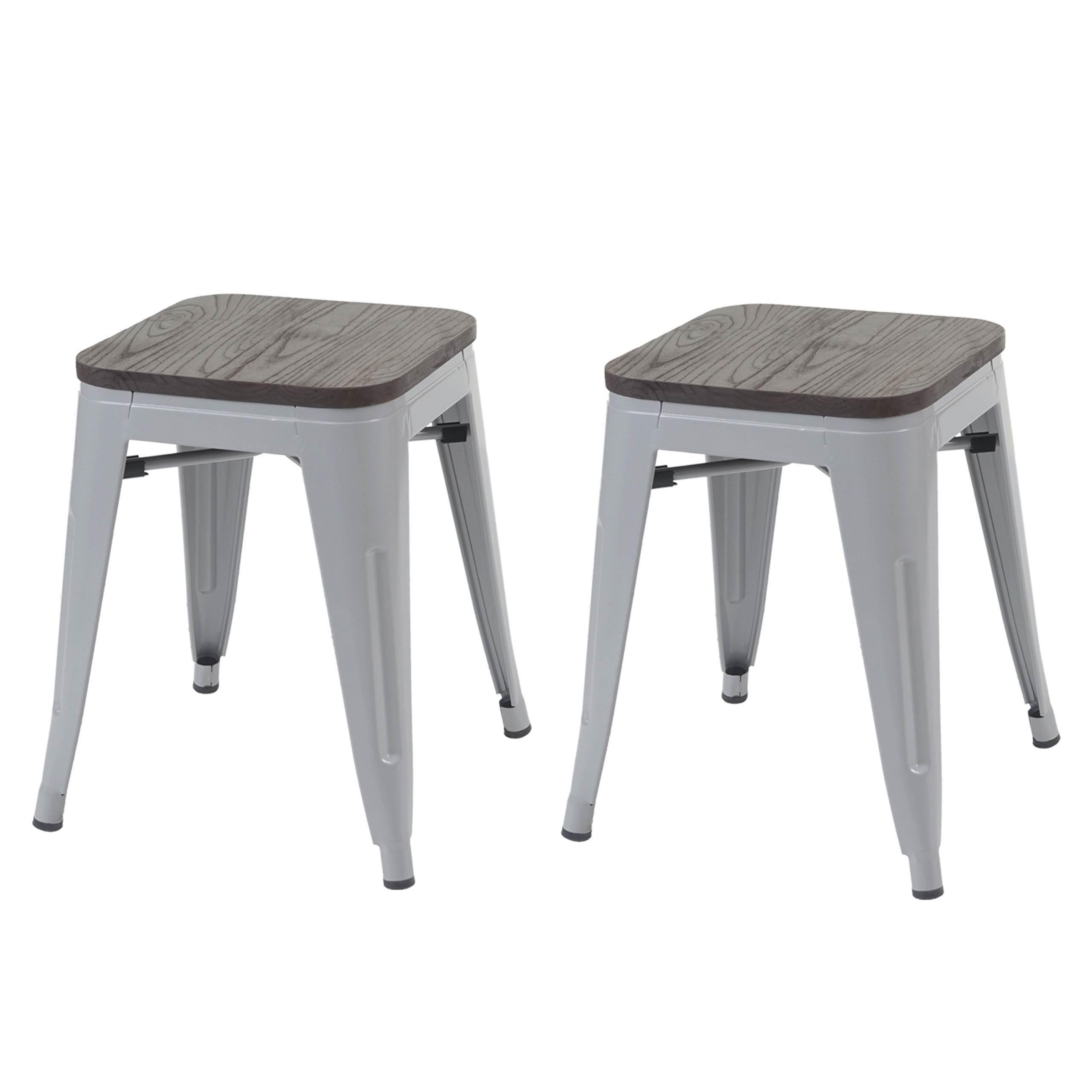 HOCKER HOLZ-SITZFLÄCHE Grau - Grau, Holz (39/45/39cm) - MCW