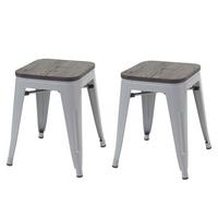 HOCKER HOLZ-SITZFLÄCHE Grau - Grau, Holz (39/45/39cm) - MCW