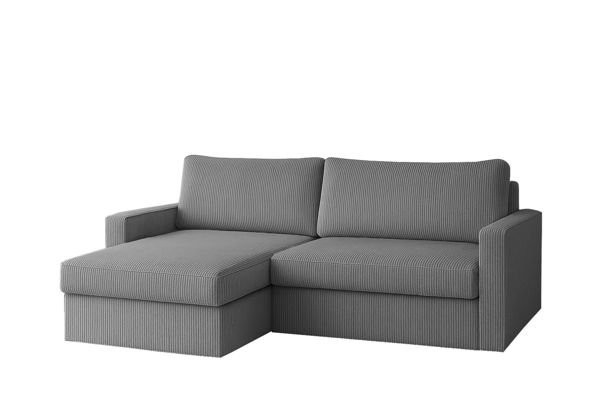 ECKSOFA Bendik In Poso - Grau, Holzwerkstoff/Textil (224/140cm) - Fun Möbel