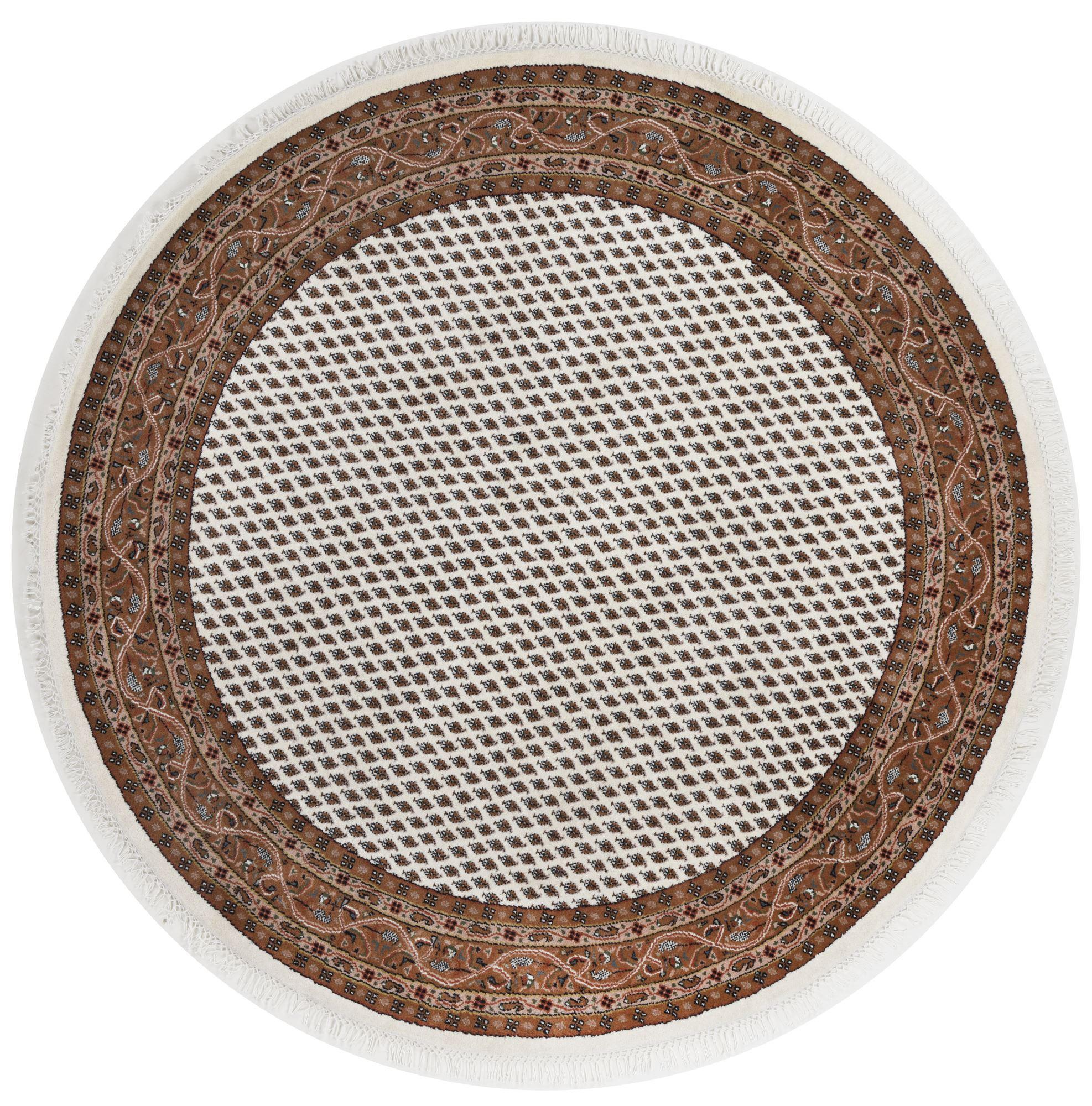 ORIENTTEPPICH Indo Mir, klassisch, strapazierfähig 200x200 cm - Creme, Textil (200/200cm) - Rug and Roll