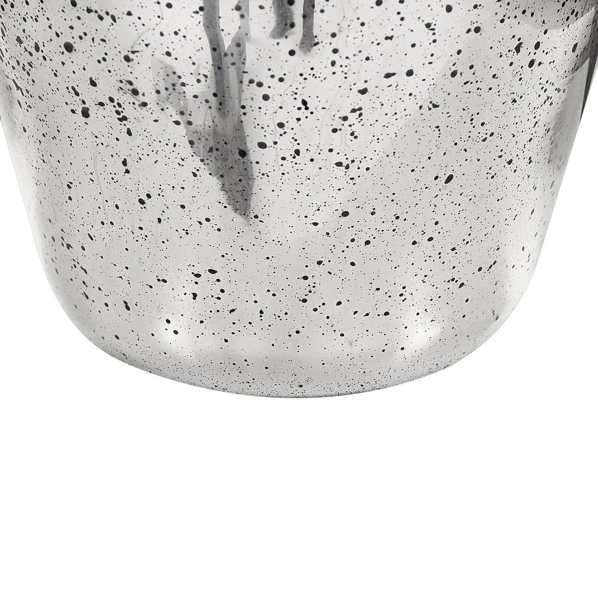 BLUMENVASE Glas silber Kachori - Silberfarben, Glas (40cm) - Beliani
