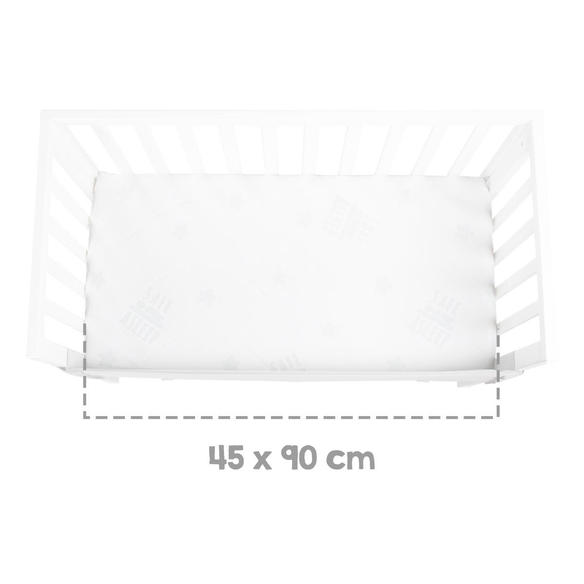 BEISTELLBETT 3in1 Set 90 x 45 cm - Weiß, Holzwerkstoff (45/90cm) - Roba