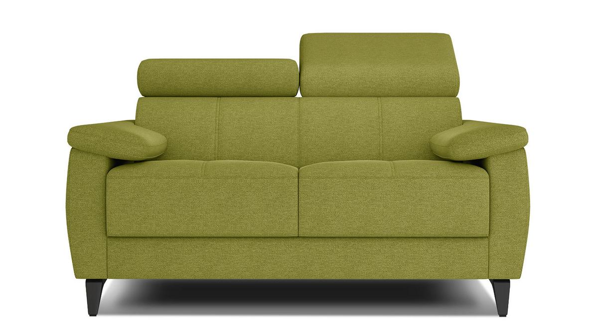 SOFA TAUNUS 2-Sitzer, limette - Limette/Schwarz, Holzwerkstoff/Textil (141/80/102cm) - Wozimo
