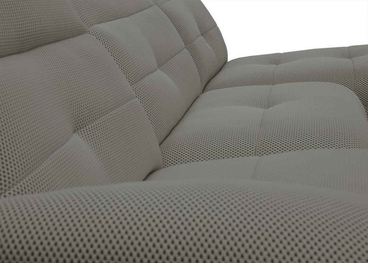 ECKSOFA TRENTO 4-Sitzer, taupe - Taupe/Schwarz, Holzwerkstoff/Kunststoff (262/165cm) - Wozimo