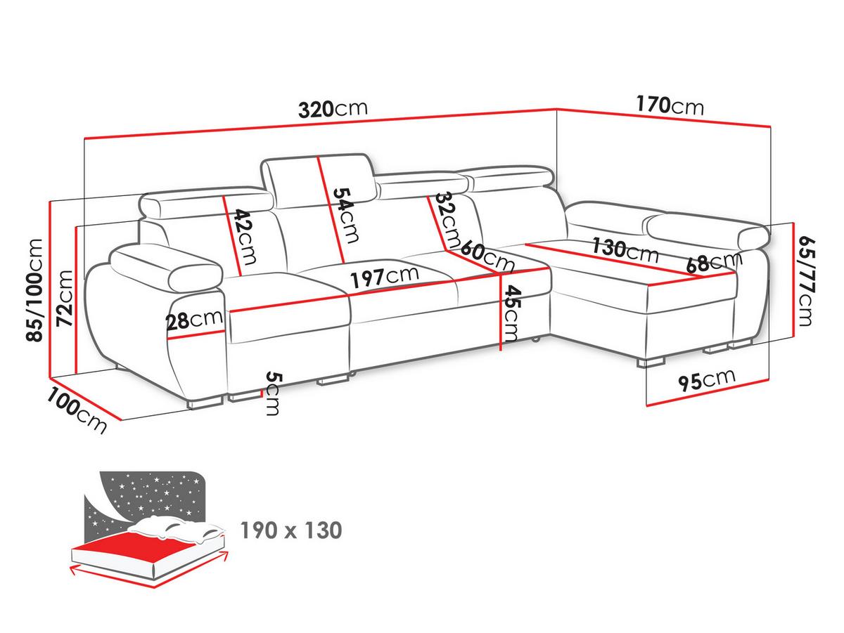 ECKSOFA Boston LCP, Seite: Links LCP+2R+1P(65) - Silberfarben/Bronzefarben, Holz/Textil (320/170cm) - MIRJAN24