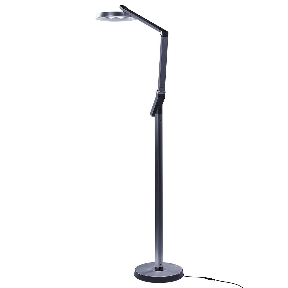 STEHLAMPE Carina 27/63/170 cm - Grau, Kunststoff (27/27/170cm) - Beliani