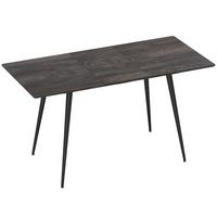 ESSTISCH MDF Stahl Grau - Schwarz/Grau, Holzwerkstoff/Metall (160/75/77cm) - HOMCOM