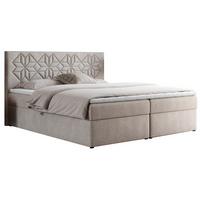 BOXBETT LEILA 120/200 Beige Struktur - H3 - Beige, Holz/Textil (120/200cm) - MKS
