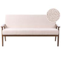 3-SITZER-SOFA Bouclé Dunkelbraun/Beige Esrum - Dunkelbraun, Textil (151/79/72cm) - Beliani