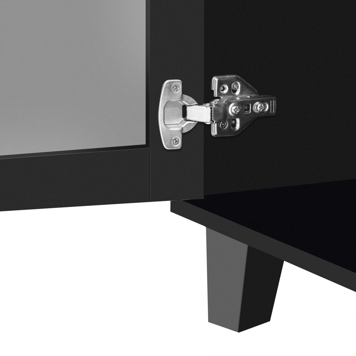 SIDEBOARD Black 160/40/84 cm - Schwarz, Holz (160/84/40cm) - Urban Meuble