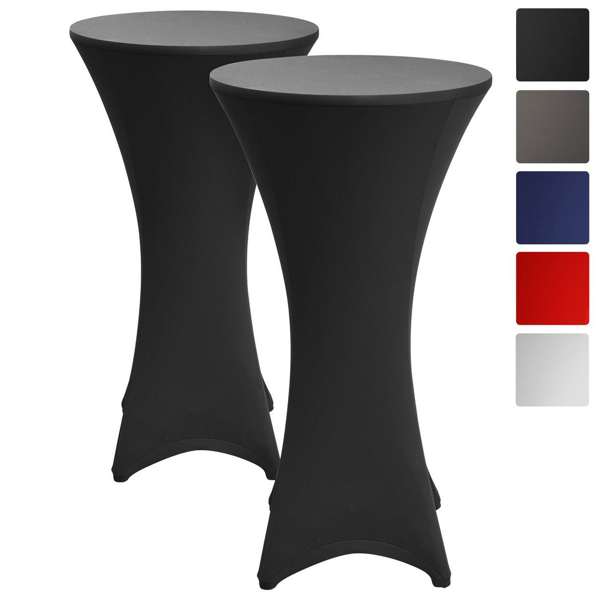 STEHTISCHHUSSE Stella Ø 70 cm Schwarz (2tlg) - Schwarz, Textil (70/120cm)