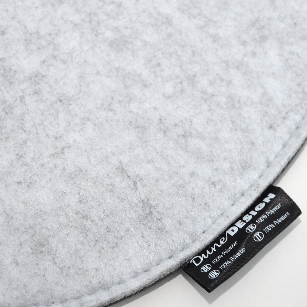 FILZ-SITZKISSEN zum Wenden, 2er Set 40/37/2,5 cm, Grau - Grau, Kunststoff (40/37/1cm) - Dunedesign