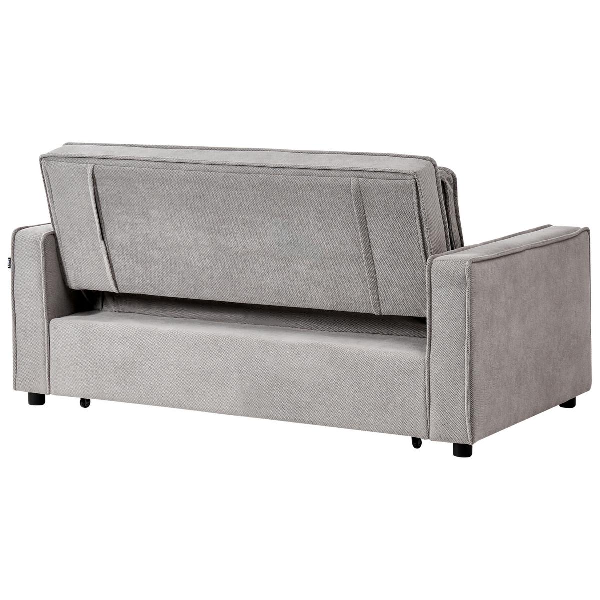 SCHLAFSOFA Stoff Grau Uttela - Dunkelgrau, Textil (172/86/89cm) - Beliani