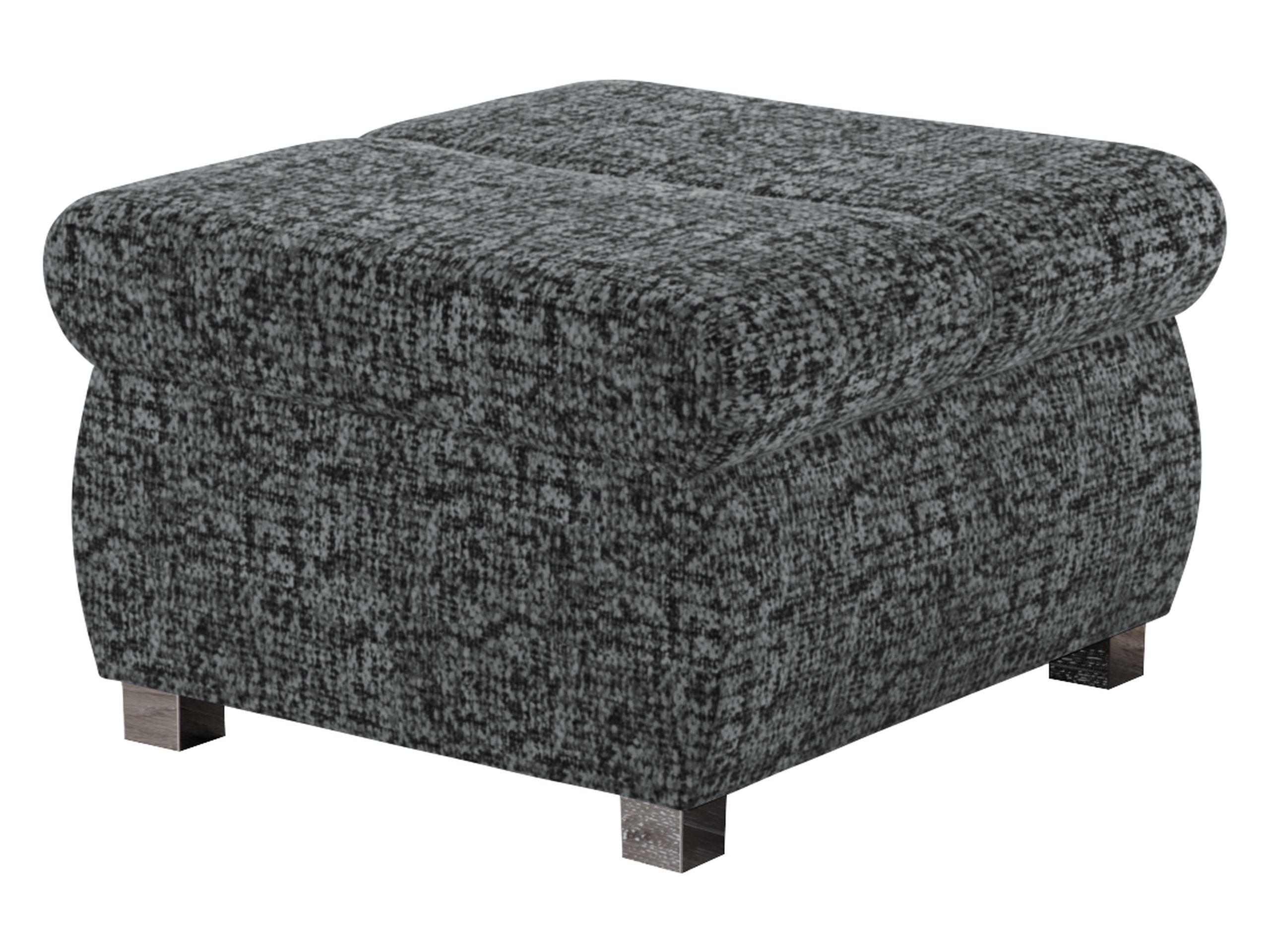 POLSTERHOCKER Bangkok Klein - Greige/Silberfarben, Holz/Kunststoff (60/39/60cm) - MIRJAN24