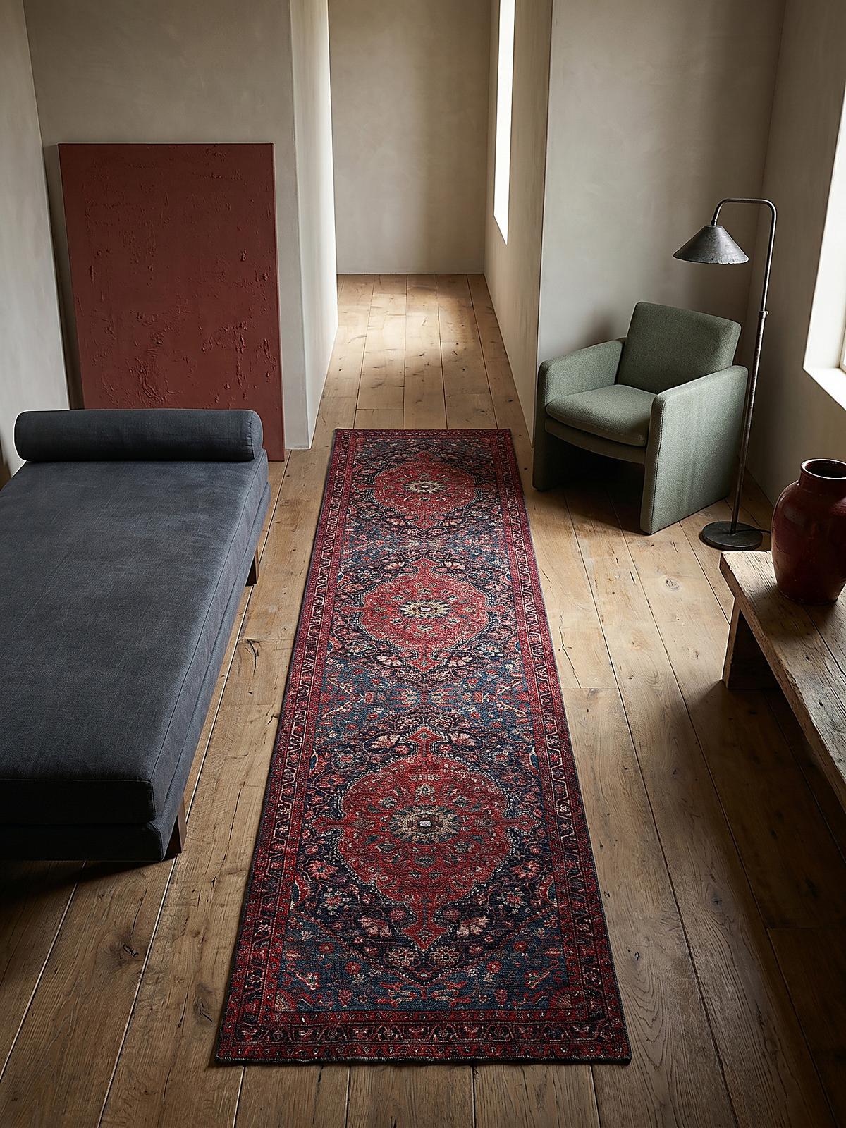 TEPPICH Waschbar HURST, orientalisch mit Medaillon, Rot, 60 x 230 cm - Rot, Textil (230/60cm) - KADIMA DESIGN