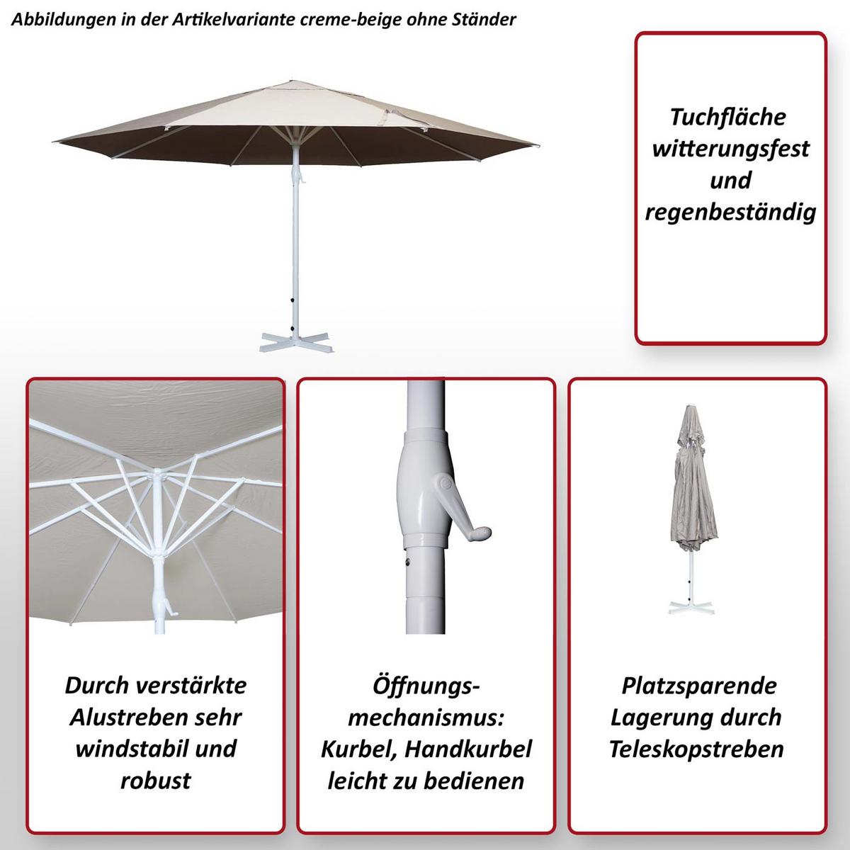 SONNENSCHIRM Cremeweiß - Weiß, Textil (500/500cm) - MCW