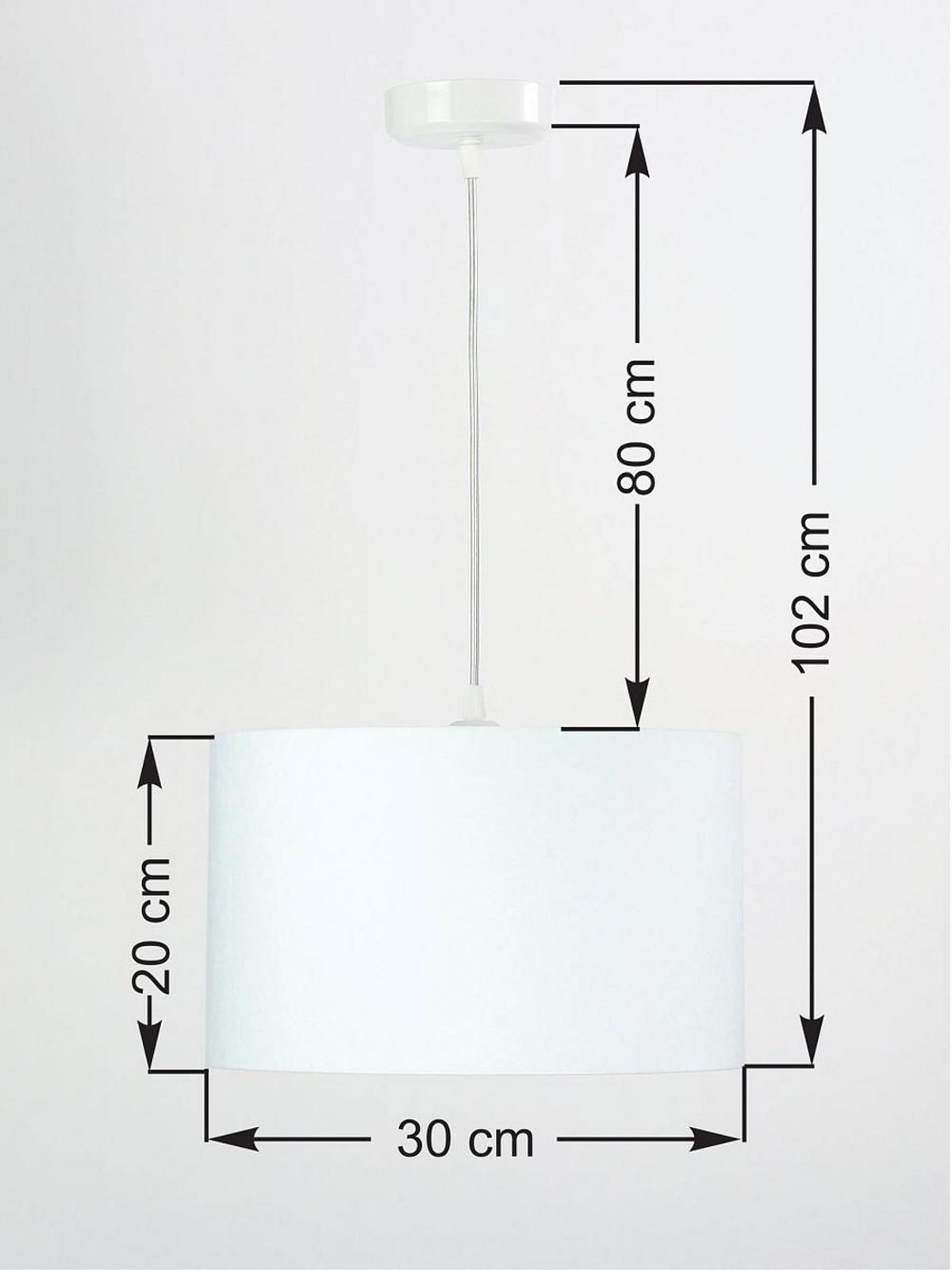HÄNGELEUCHTE Silber 30/20 cm - Silberfarben/Weiß, Kunststoff (30/0.45/20cm) - ONZENO