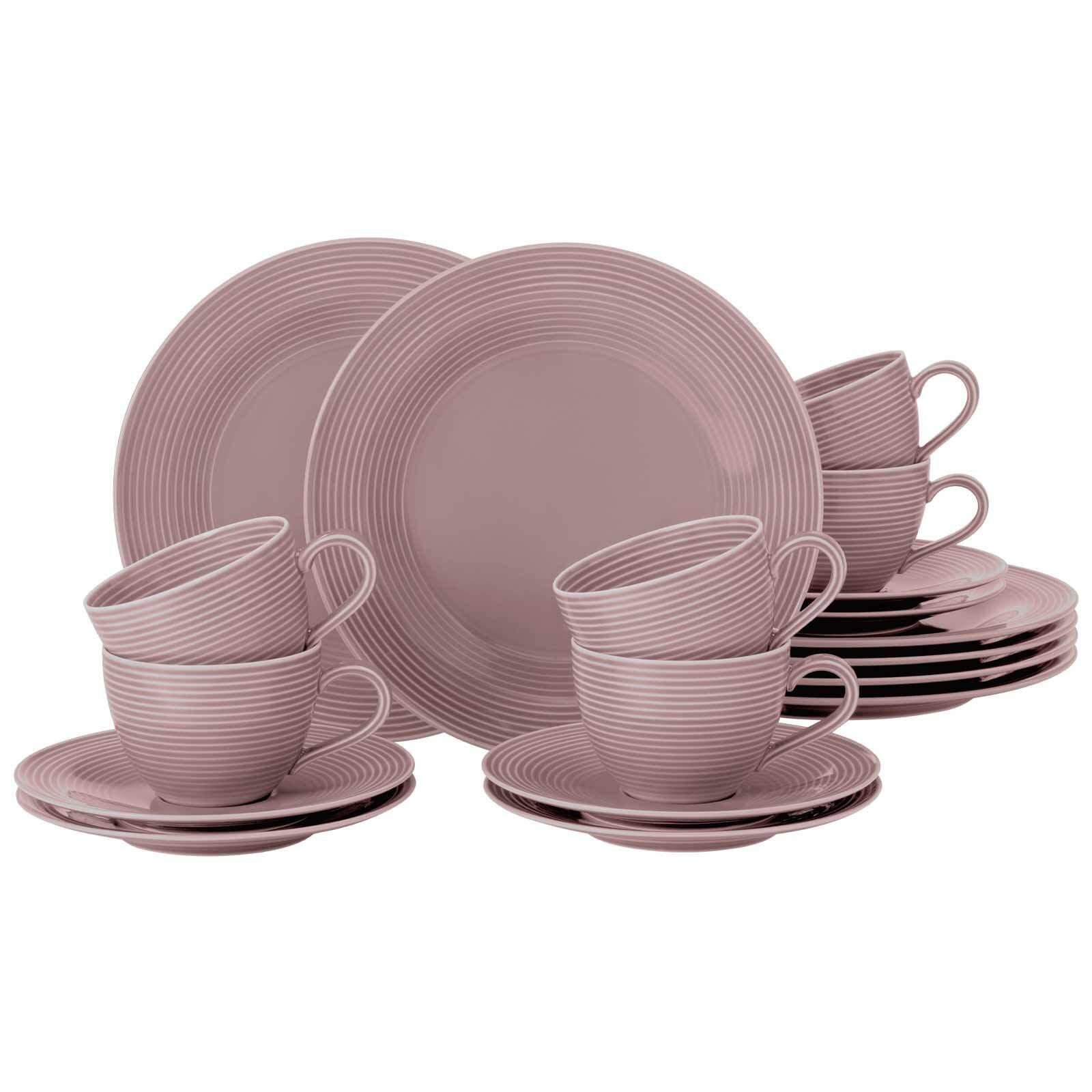 KAFFEESERVICE Beat Color Glaze Altrosa 18-tlg. - Rosa, Keramik (24/18.1/43cm) - Seltmann Weiden