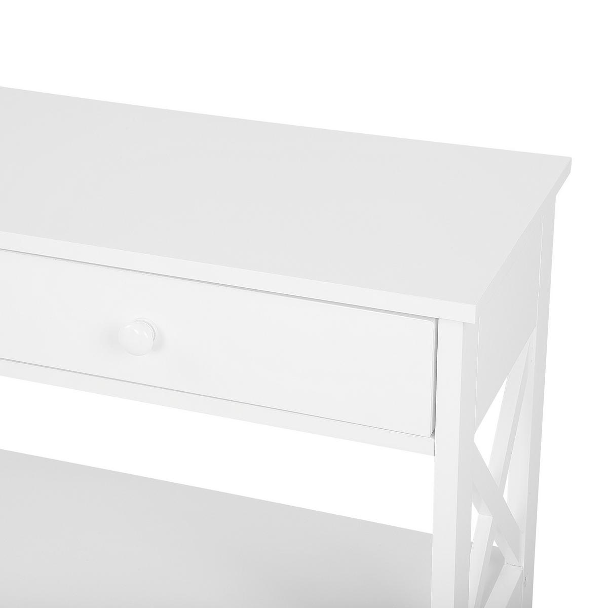 KONSOLENTISCH weiß Montgomery - Weiß, Holzwerkstoff (30/100/80cm) - Beliani