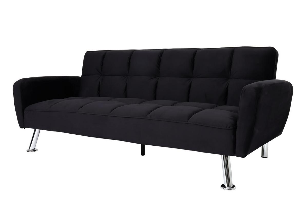 SOFA Schwarz - Schwarz, Textil (203/81/93cm) - MCW