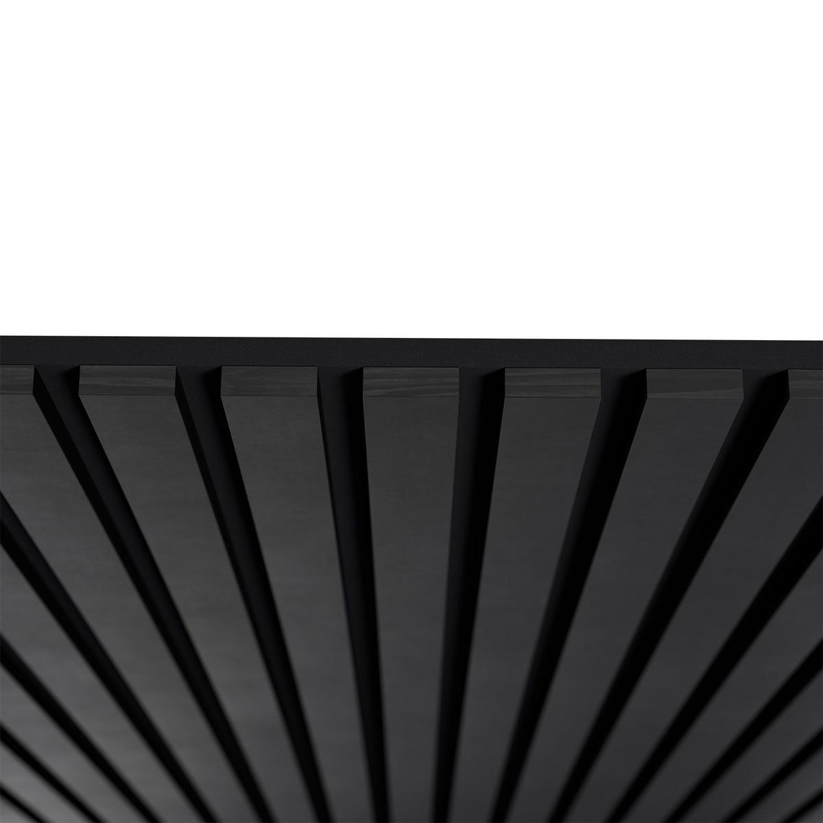 WANDPANEELE Akustik 120x60 cm Schwarz (4er-Set) - Schwarz, Holz (60/120/1.8cm) - Juskys