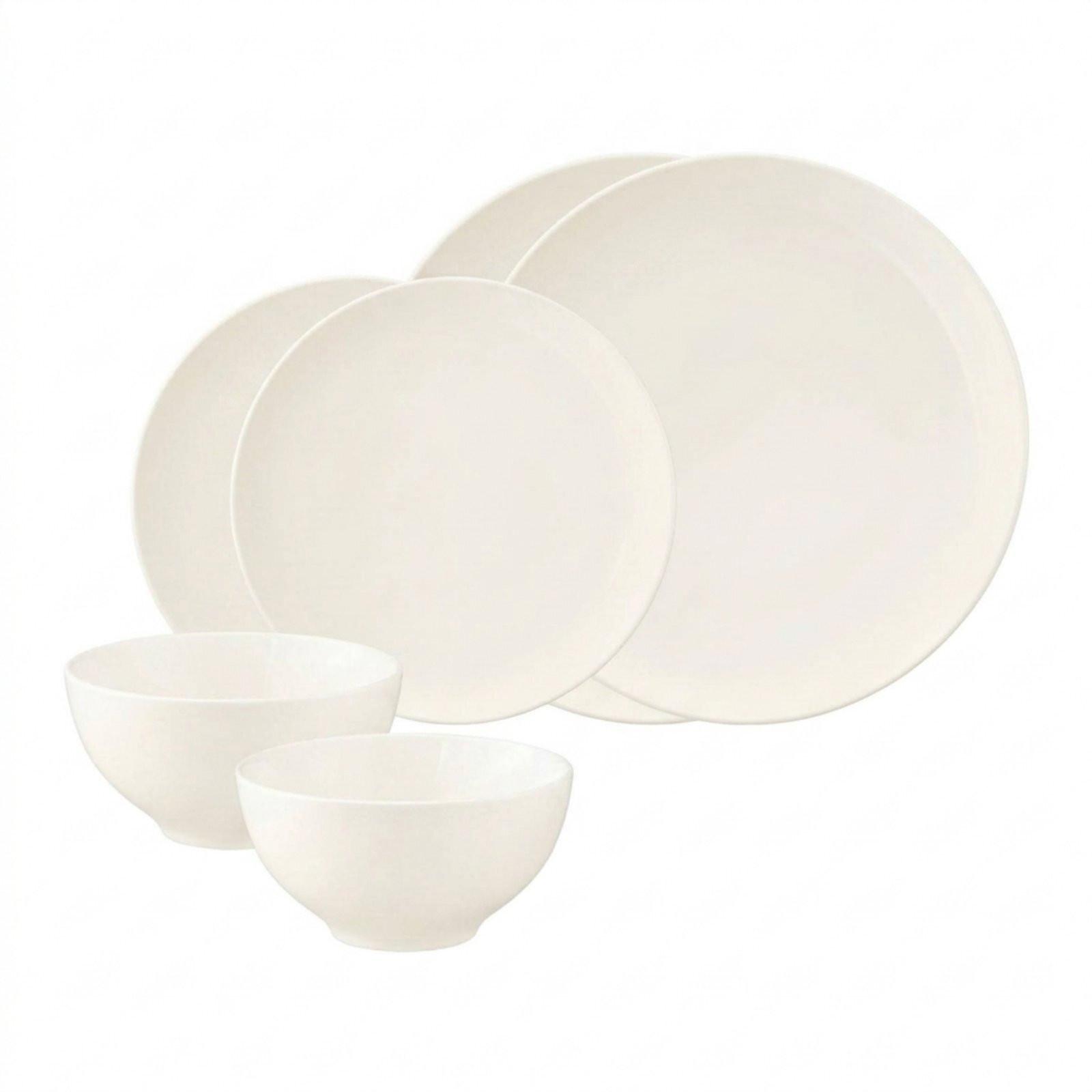 BASIC-SET Savona Fine Diamond creme 6-tlg. - Creme, Keramik (2/2/2cm) - Seltmann Weiden